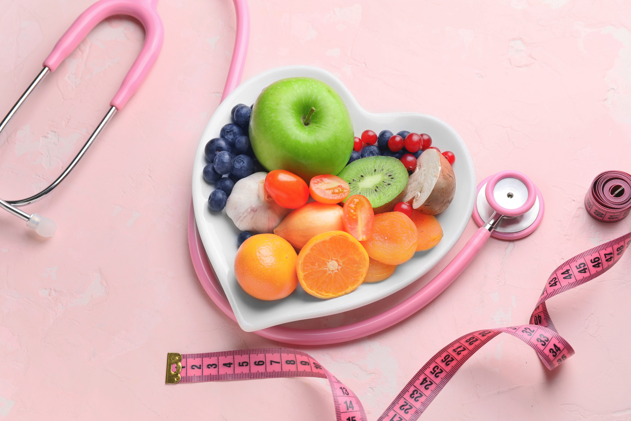Healthy Products, Stethoscope and Measuring Tape